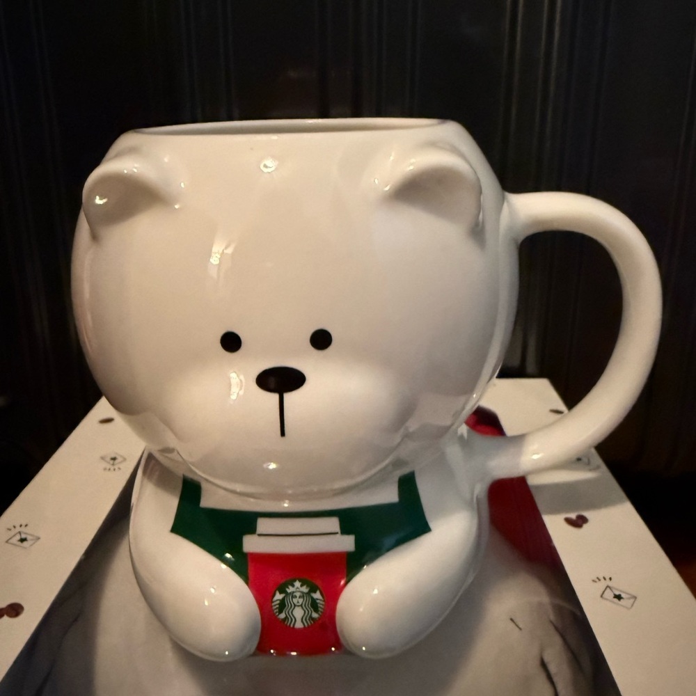 Starbucks Holiday Bear Glass Mug - NEW